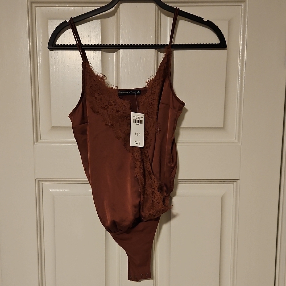 Abercrombie & Fitch Brown Lace Bodysuit